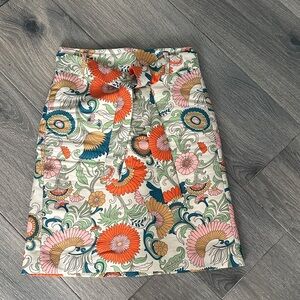 J. Crew Multicolor Floral Pencil Skirt